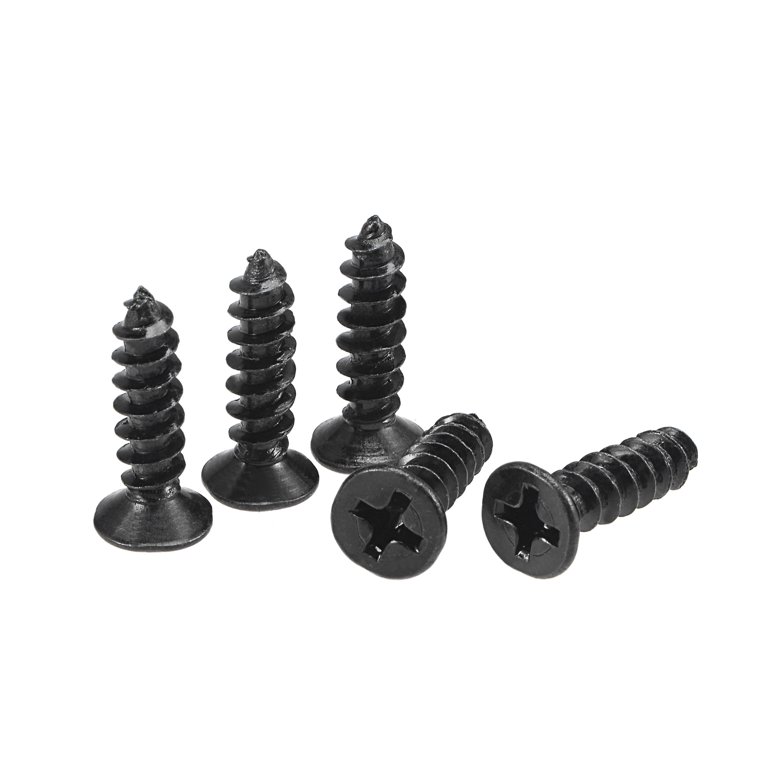 Illustrative example of black furniture screws from Google Search