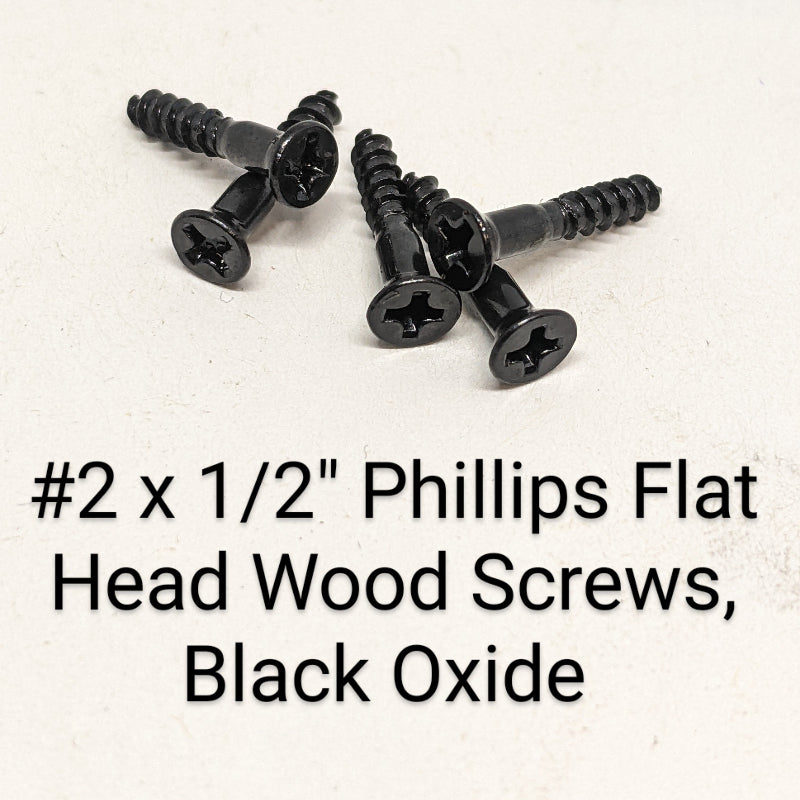 Illustrative example of black furniture screws from Google Search