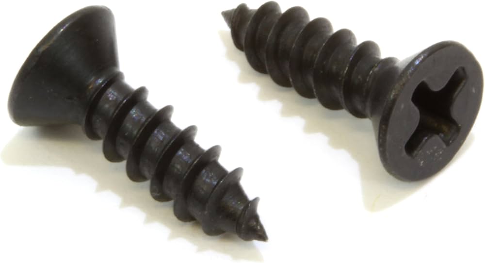 Illustrative example of black furniture screws from Google Search
