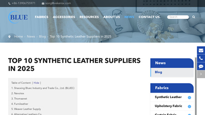 Top 10 Synthetic Leather Suppliers in 2025 - BLUEC