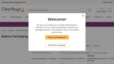 Wholesale and Custom Bakery Packaging Supplies - Clear Bags