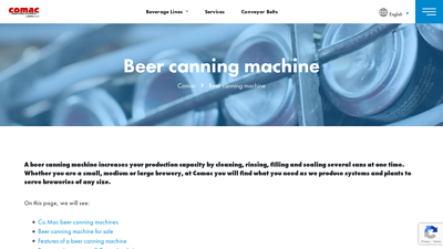 Beer canning machine - Co.Mac. - Comac Group