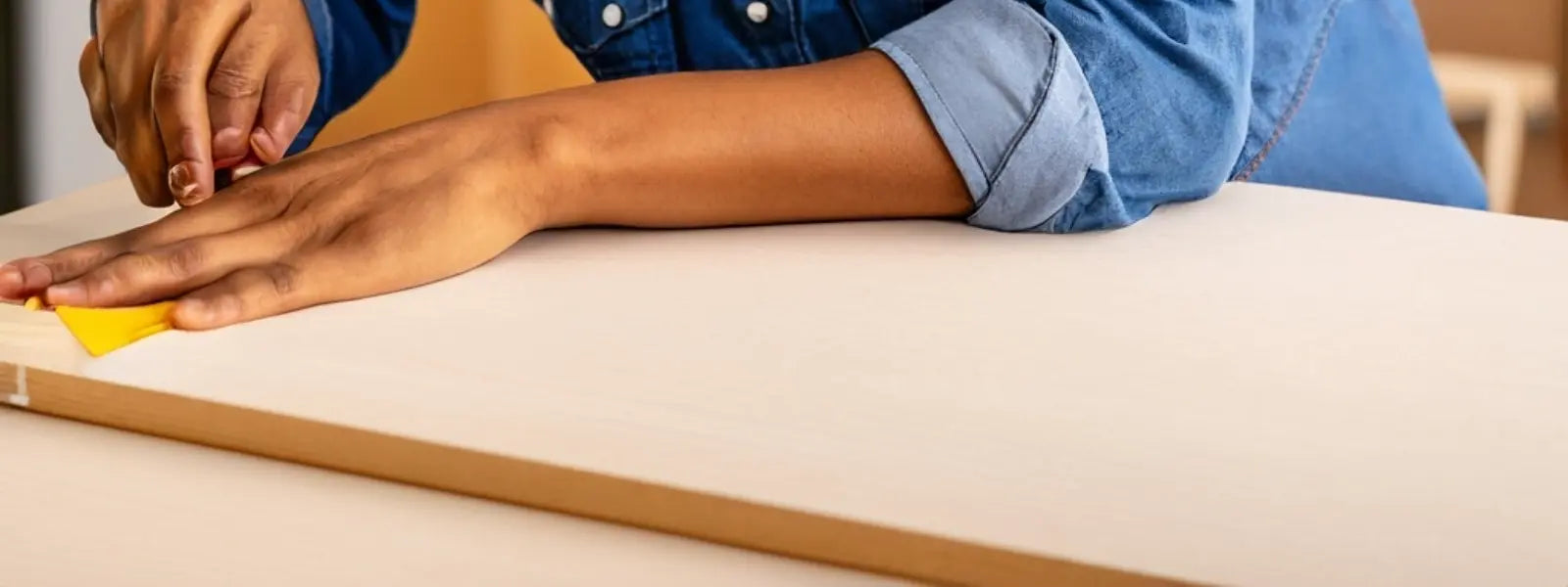 Illustrative example of edge banding laminate from Google Search