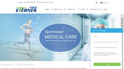 Wholesale Recycled Microfiber Fabric Manufacturer and ... - Eternes