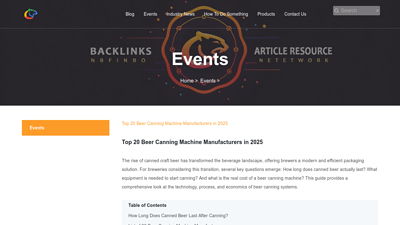 Top 20 Beer Canning Machine Manufacturers in 2025