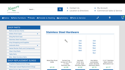 Premium Stainless Steel Hardware for Patio Furniture