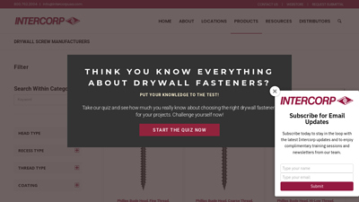 Drywall Screw Manufacturers - Intercorp