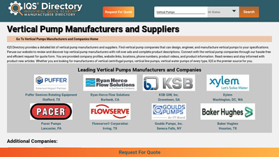 Vertical Pump Suppliers Manufacturers - IQS Directory