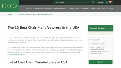 The 20 Best Chair Manufacturers in the USA | Keekea
