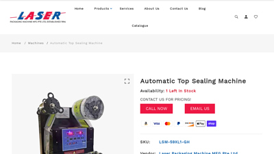 Automatic Top Sealing Machine - Laser Packaging