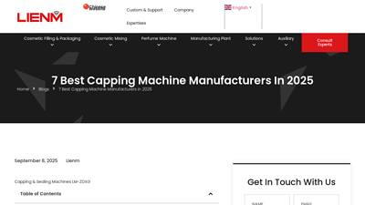 7 Best Capping Machine Manufacturers in 2025 - LIENM