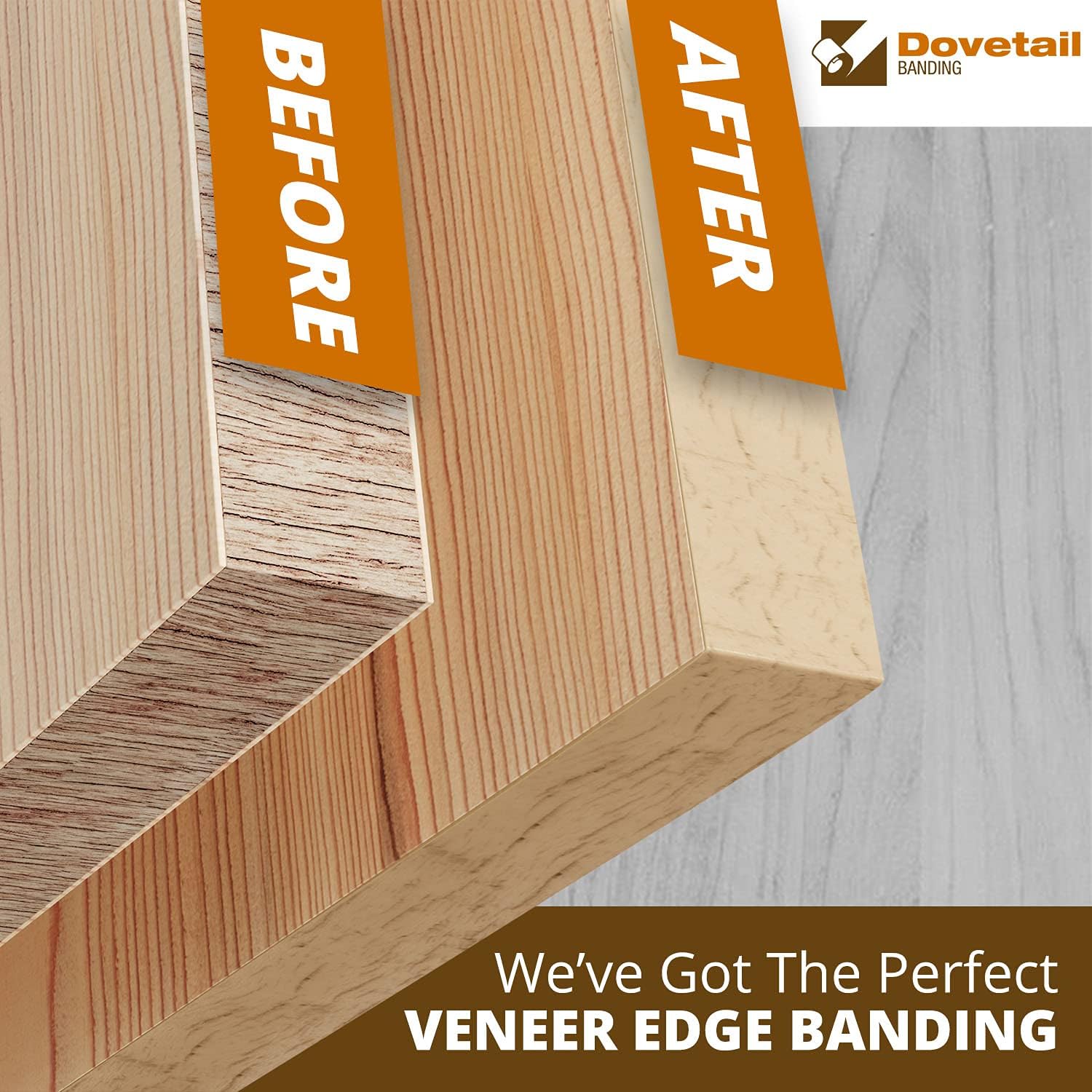 Illustrative example of real wood edge banding from Google Search
