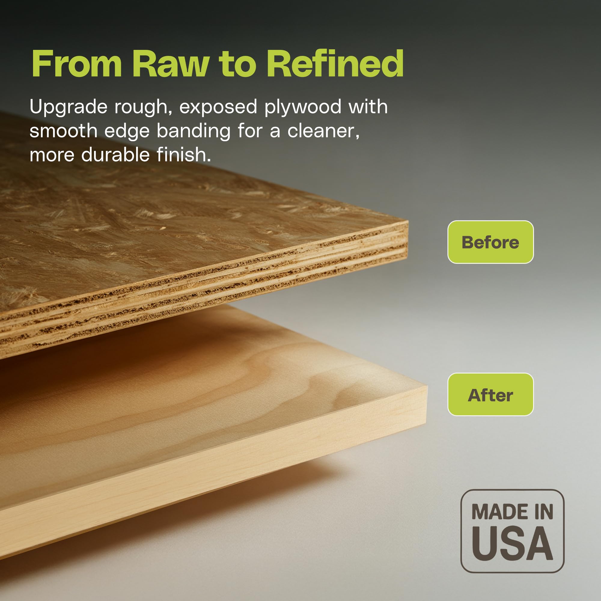 Illustrative example of real wood edge banding from Google Search