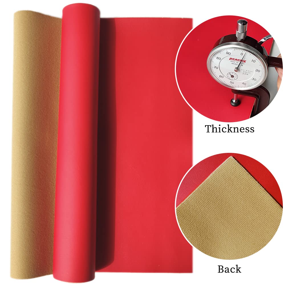 Illustrative example of red synthetic leather from Google Search