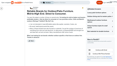 Reliable Brands for Outdoor/Patio Furniture. Mid-to-High End. Direct ...