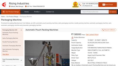 Automatic Pouch Packing Machines Manufacturer from Kolkata