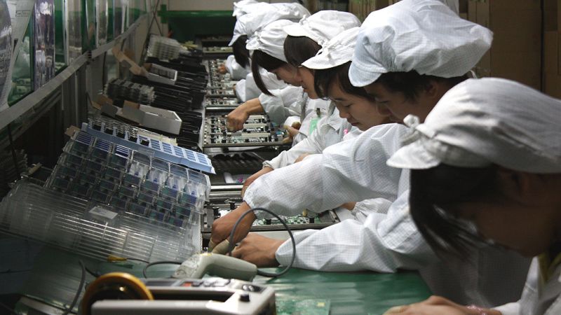 apple production company in china