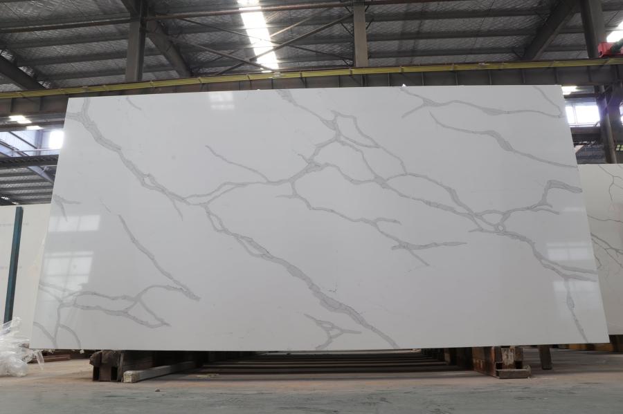 calacatta white quartz slab made in china wholesale