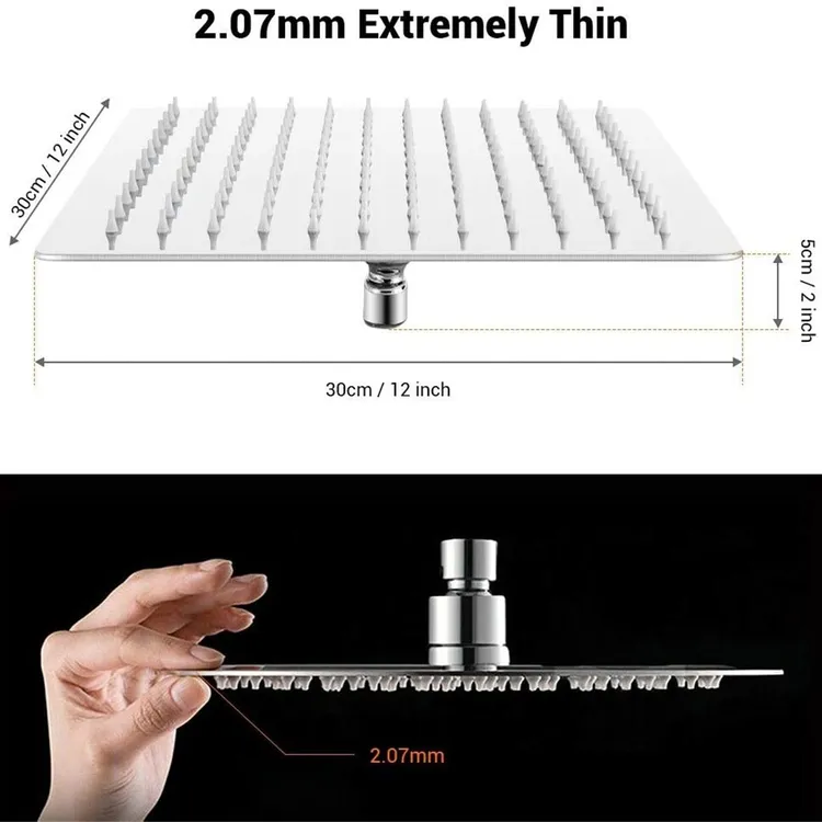 china 12 inch square rain shower head company