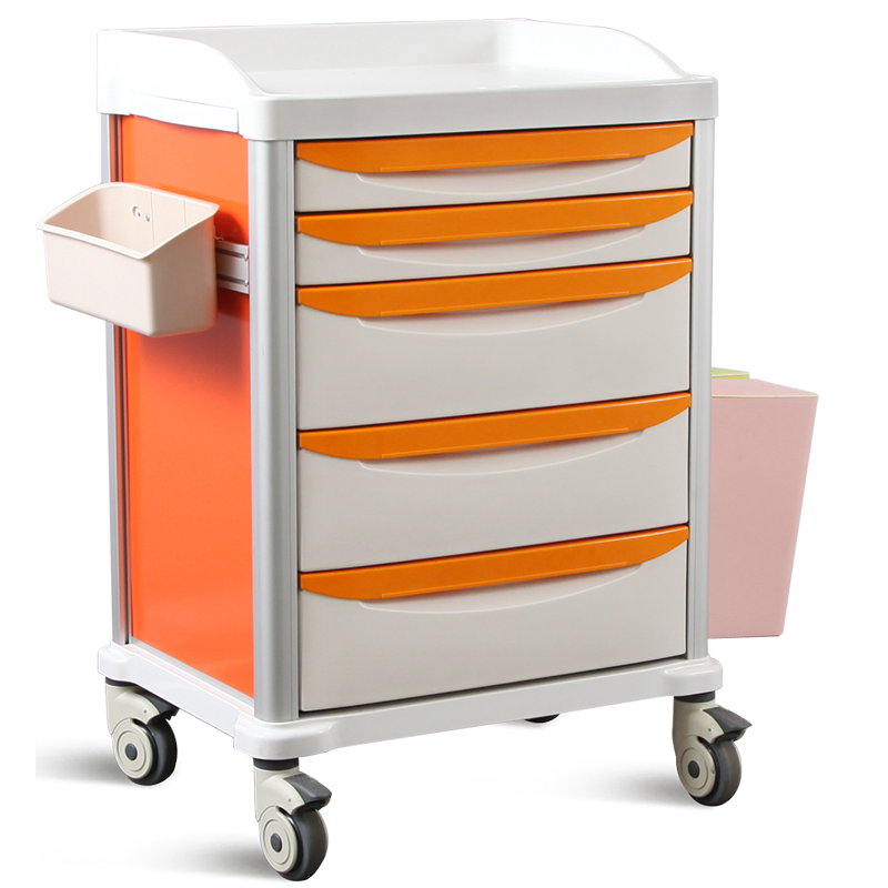 china abs 5 drawers drugs trolley wholesale