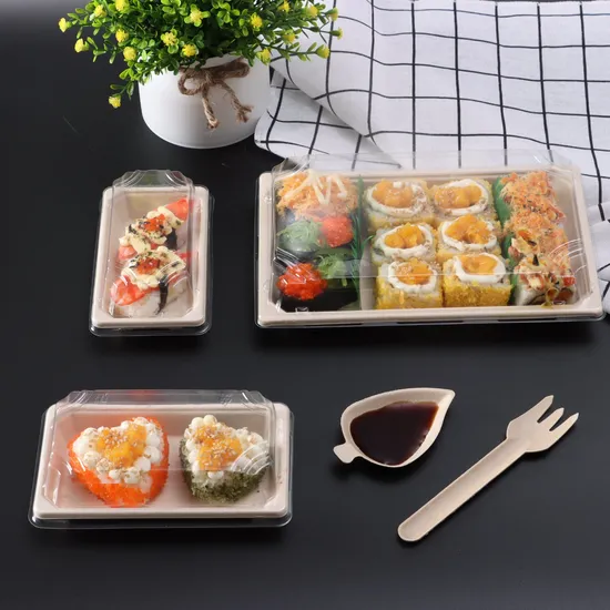 china bagasse pulp sushi box company China Factory