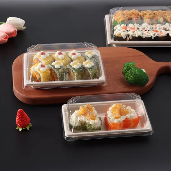 china bagasse pulp sushi box wholesale