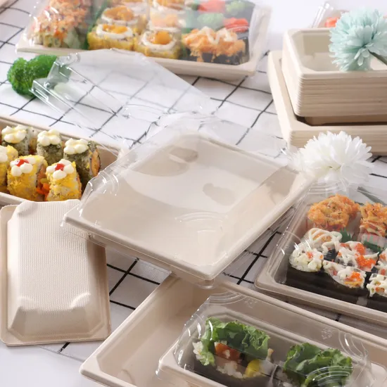 china bagasse pulp sushi box wholesale