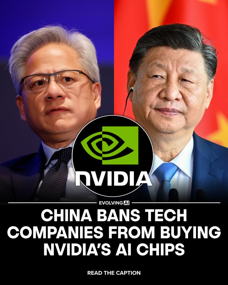 china bans tech companies from buying nvidia's ai chips