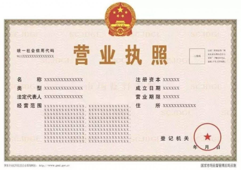 china company registration number check