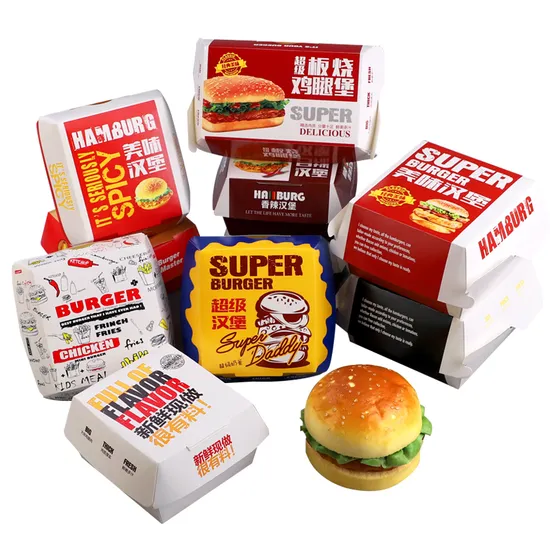 china fast food burger box wholesale