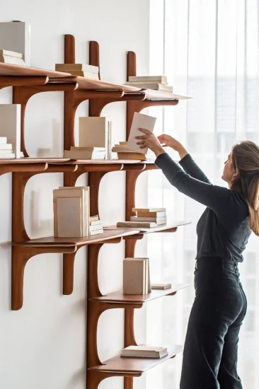 china light walnut bookshelf wholesalers