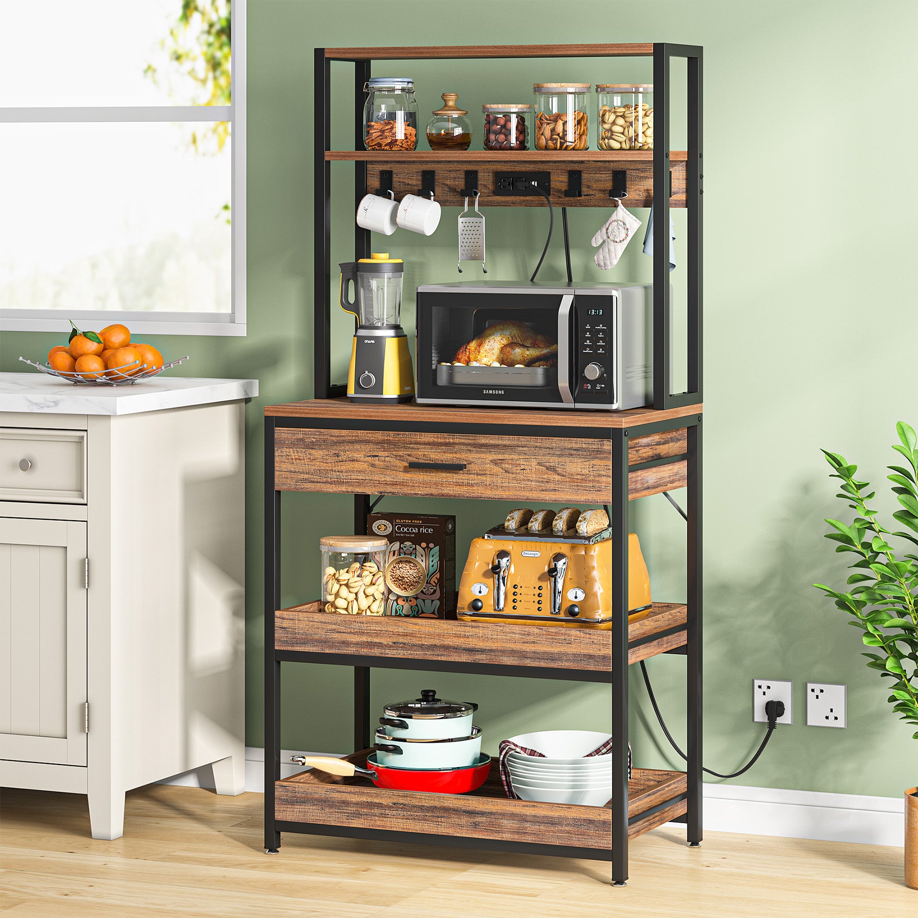 china metal bakers rack with drawers company