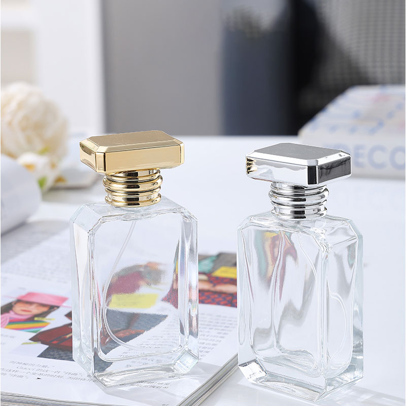 china minimalist square glass perfume bottle wholesale China Factory