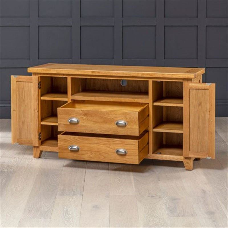 china oak tv table with storage cabinets wholesalers