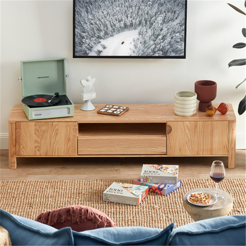 china oak tv table with storage cabinets wholesalers