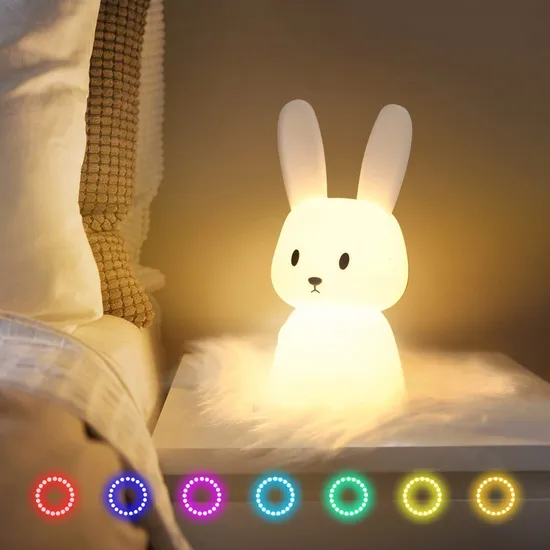 china rotatable rabbit led night light wholesalers