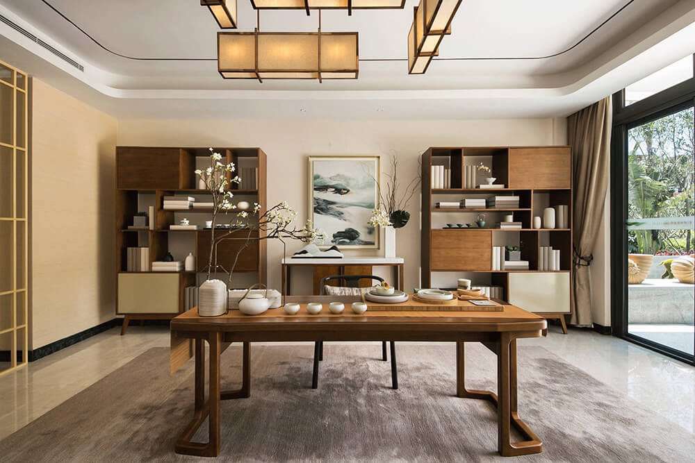 china tea room with book shelves wholesale