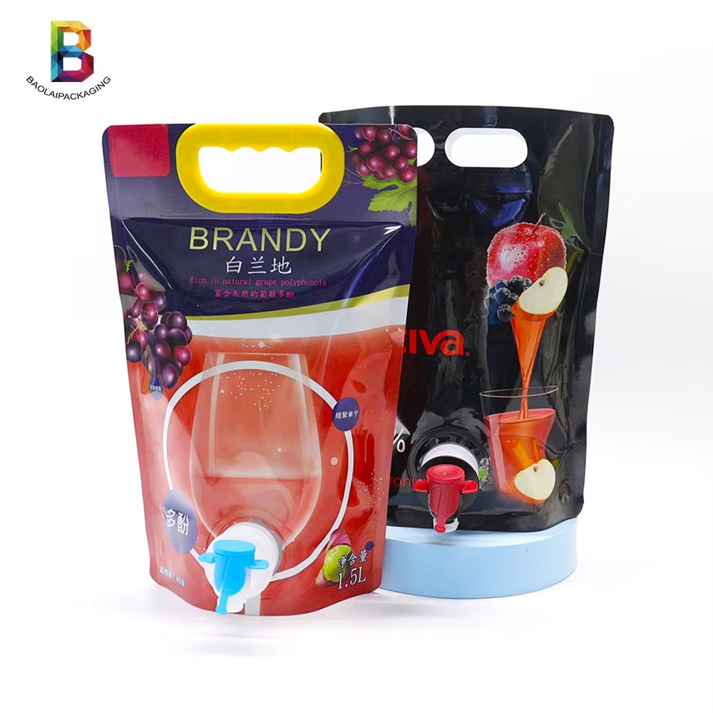 china wine pouch with valve wholesale
