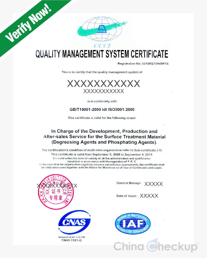 company registration certificate china