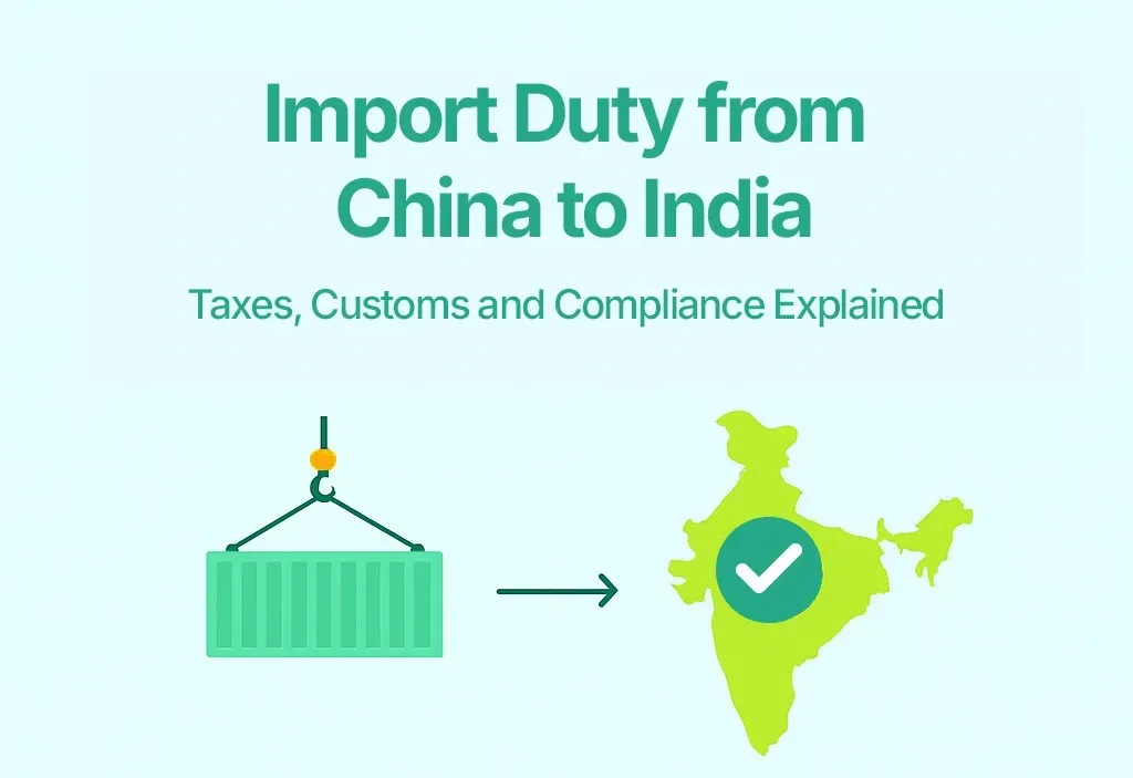 custom duty for import from china to india