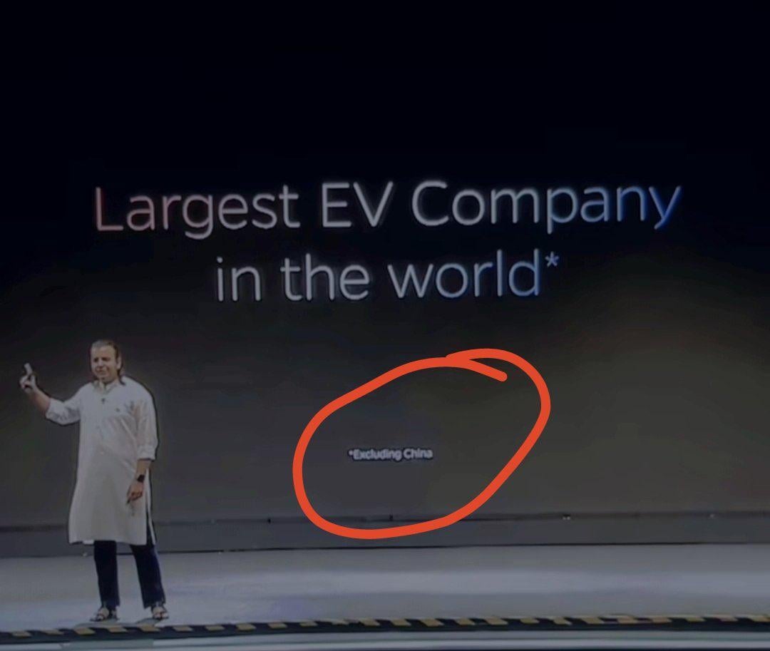 largest ev company in the world excluding china