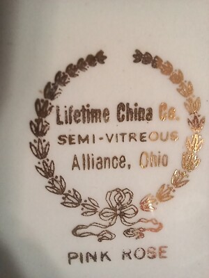 lifetime china company pink rose