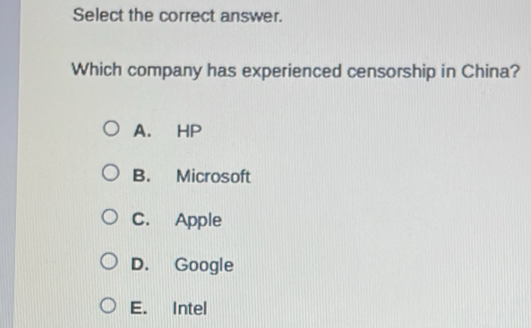 which company has experienced censorship in china
