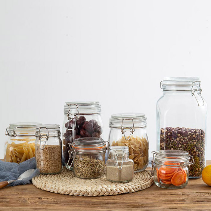 wholesale china glass jar lucid storage