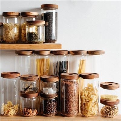 wholesale china glass jar lucid storage