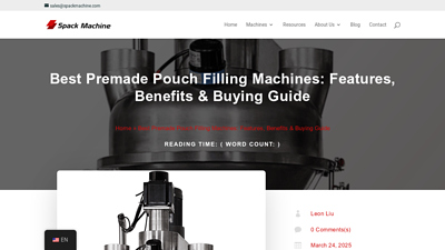 Top 5 Premade Pouch Filling Machines for Your Business