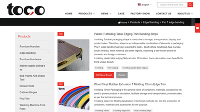 China Pvc T edge banding Manufacturers