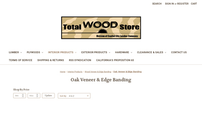 Oak Veneer & Edge Banding - Total Wood Store