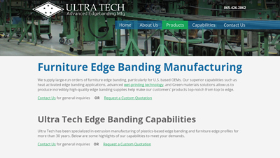 Edge Banding Manufacturing - Ultra Tech