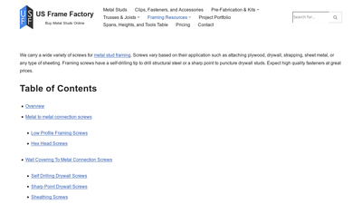 What Screws to Use for Metal Studs - US Frame Factory